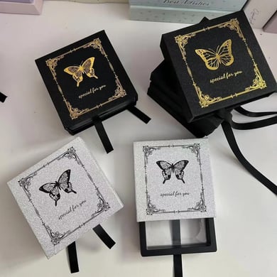 Butterfly Paper Jewelry Box Customized Logos Available h5 Picture4
