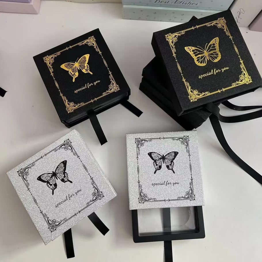 Butterfly Paper Jewelry Box Customized Logos Available Picture4