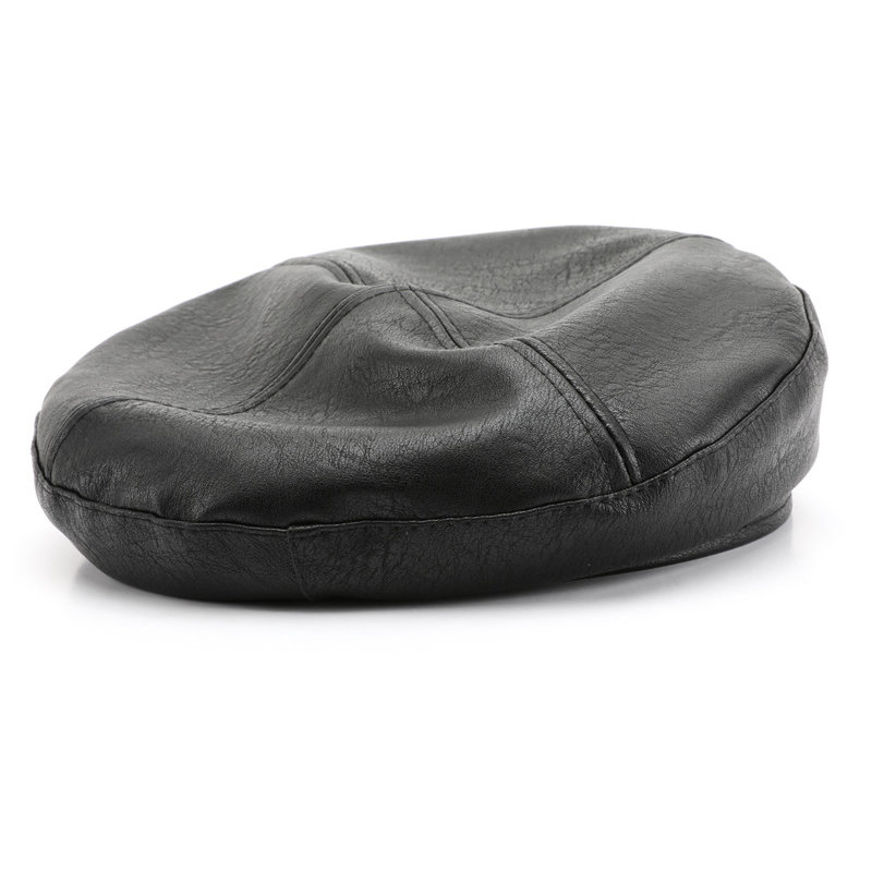 1 Piece Ins Style Solid Color PU Beret Picture6