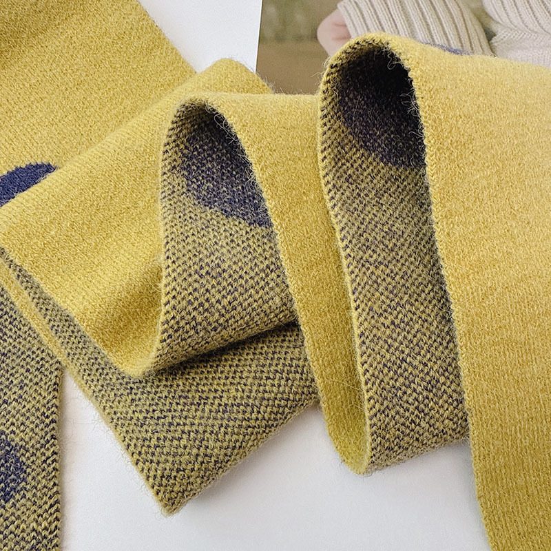 1 Piece Sweet Polka Dots Mixed Color Knitted Winter Scarf h5Picture4