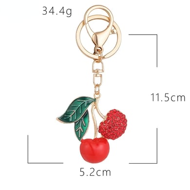 1 Piece Cherry Alloy Keychain h5 Picture2