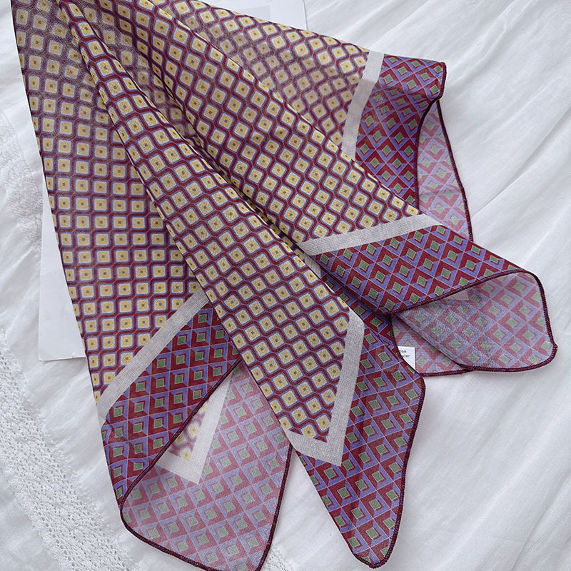 1 stuk retro geruite katoenen bandana Afbeelding4
