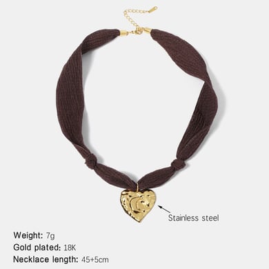 1 Piece Classic Series Retro Heart Stainless Steel  Women's Pendant Necklaces h5 