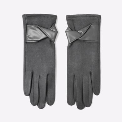 1 Pair Elegant Suede & Leather Winter Gloves h5 Picture4