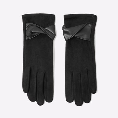 1 Pair Elegant Suede & Leather Winter Gloves h5 Picture3