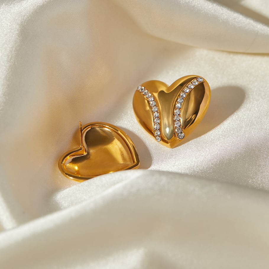JD designer model! 18k gold stainless steel  diamond/teardrop-shaped diamond earrings European and American ins simple cold style earrings Picture7