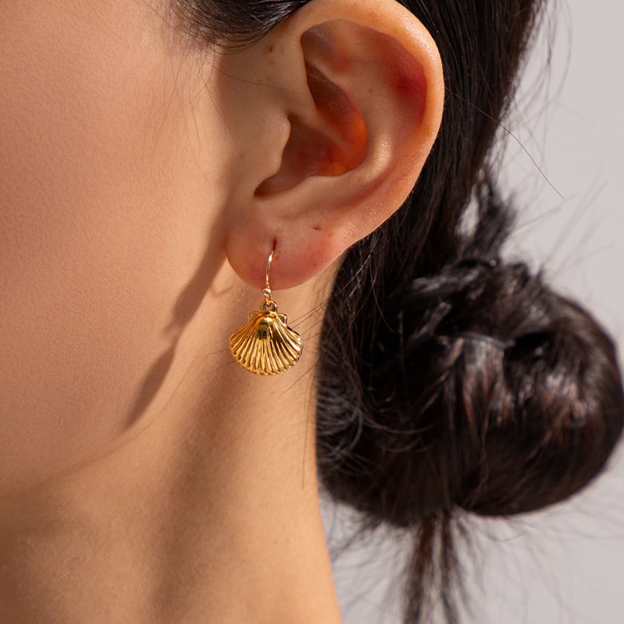 European and American new marine element series jewelry for women, high-end luxury niche titanium steel earrings and necklace accessories wholesale Picture7