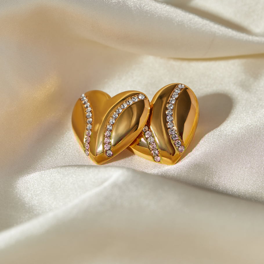 JD designer model! 18k gold stainless steel  diamond/teardrop-shaped diamond earrings European and American ins simple cold style earrings Picture6