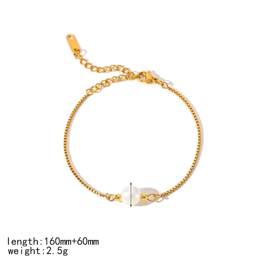 A simple 18K gold-plated stainless steel peach heart zircon bracelet for women's daily wear Picture6