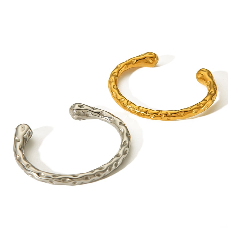 1 piece of classic fashion 18k gold-plated stainless steel lava open bracelet for women jewelry for daily wear Picture5