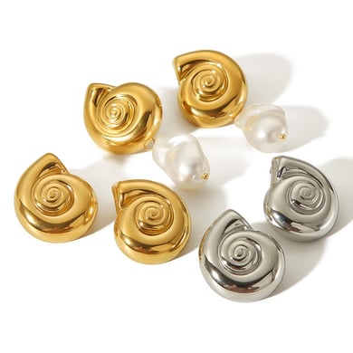 1 Paar elegante und modische 18 Karat vergoldete Perlenohrringe aus Edelstahl für Damen zum täglichen Tragen h5 Bild5