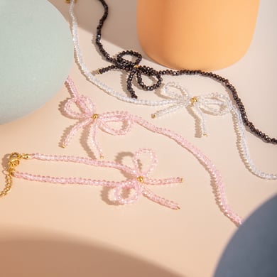 Europäische und amerikanische grenzüberschreitende INS-Stil Mode Licht Luxus High-End 18 Karat Gold Edelstahl Bogen Perle Ohrringe Ohrringe Zubehör für Frauen h5 Bild4