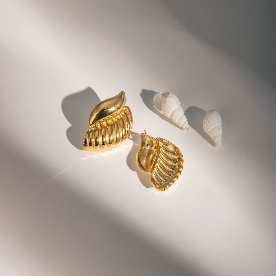 europäische und amerikanische grenzüberschreitende -stil damen einfache und modische 18 karat gold edelstahl doppelschichtige glänzende wassertropfen ohrringe ohrringe Bild3