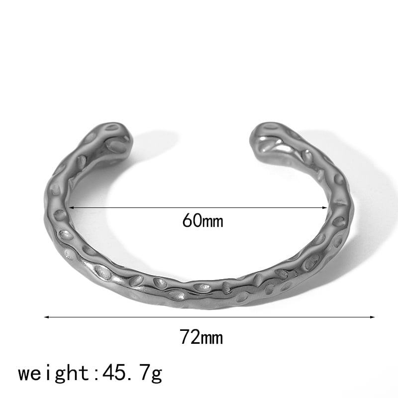 1 piece of classic fashion 18k gold-plated stainless steel lava open bracelet for women jewelry for daily wear Picture7