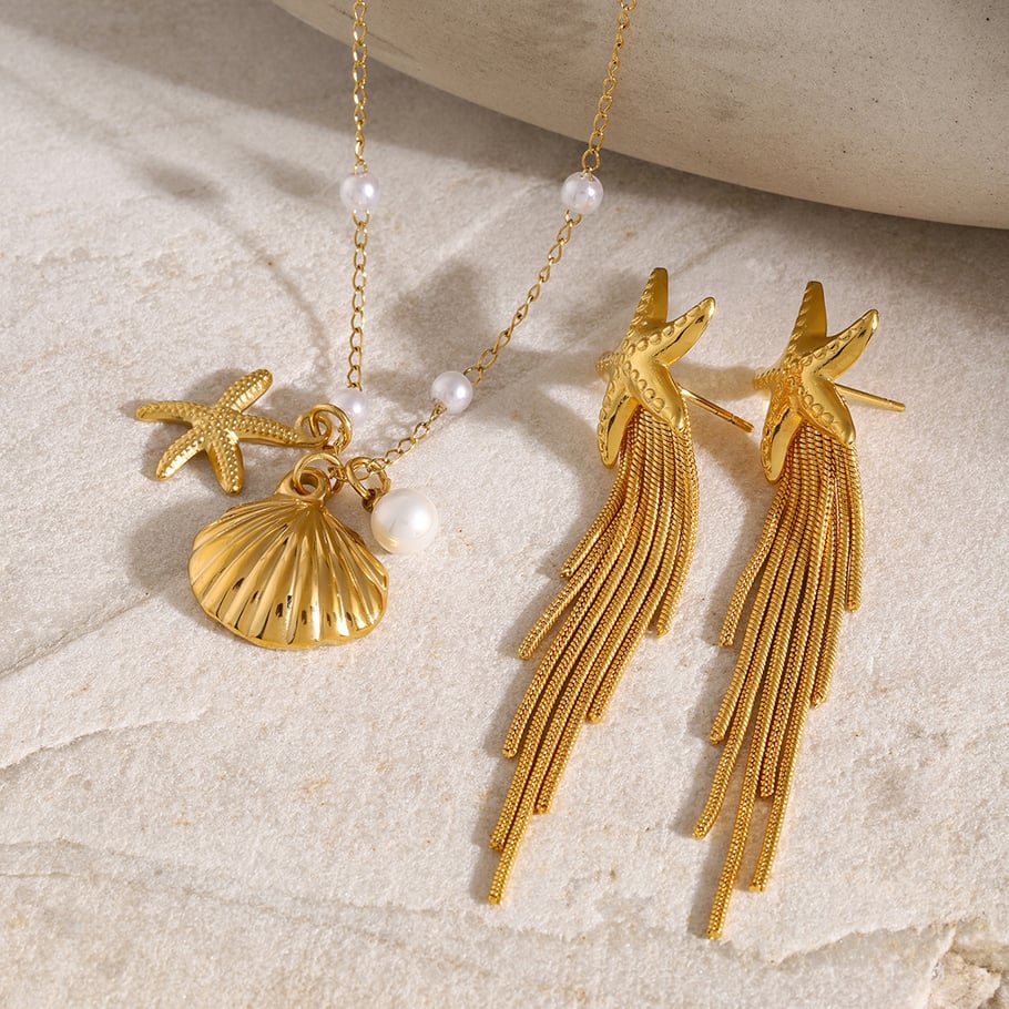 1 Pair Simple Series Retro Turtle Stainless Steel   Gold Color  Women's Earrings Set Picture8