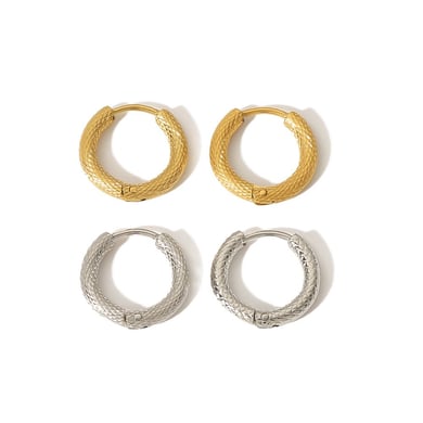 1 Paar schlichte und modische Ohrringe aus 18 Karat vergoldetem Edelstahl mit geometrischem Rautenmuster als Damenschmuck für den Alltag h5 Bild5