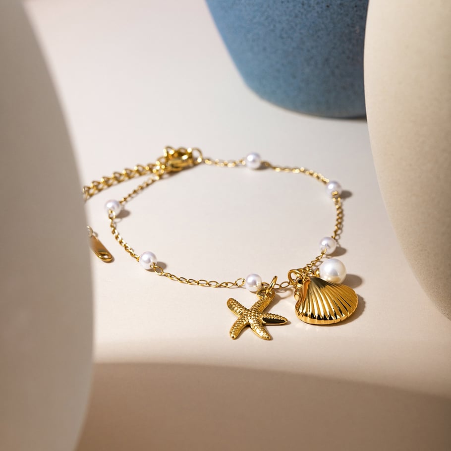 French new ocean series pearl accessories new products European and American cross-border fashion all-match starfish shell necklace jewelry Picture6