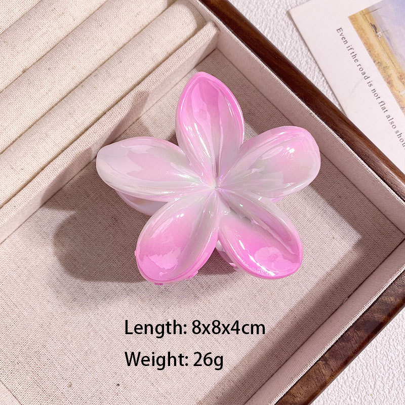 1 Piece Colorful Blurred Effect Flower Shaped Hair Claws Picture6