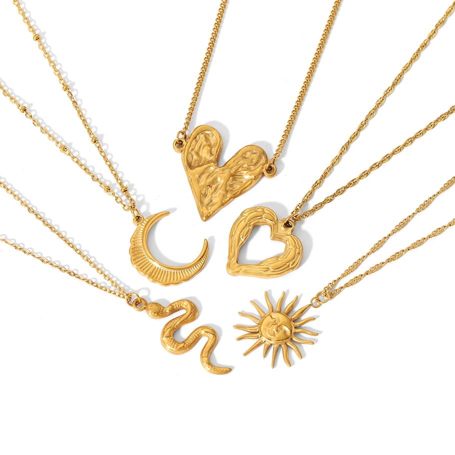 1 Piece Simple Series Classic Geometric Stainless Steel 18K Gold Plated Women Pendant necklaces Picture5