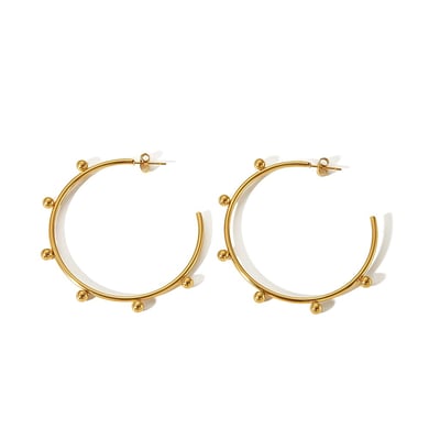 1 Paar klassische, modische, geometrische C-förmige Ohrringe aus 18 Karat vergoldetem Edelstahl für Damen, Schmuck für den Alltag h5 Bild4