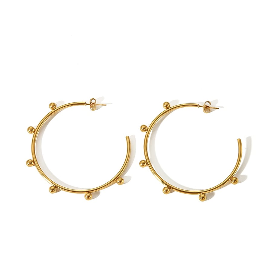 1 Paar klassische, modische, geometrische C-förmige Ohrringe aus 18 Karat vergoldetem Edelstahl für Damen, Schmuck für den Alltag Bild4