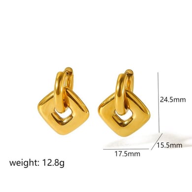 1 Paar einfache Ohrstecker mit Blumen-Motiv, 18 Karat vergoldet h5 Bild8