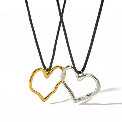 1 Piece Simple Series Classic Heart Stainless Steel 18K Gold Plated Women Pendant necklaces h5 Picture6