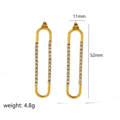 1 Paar luxuriöse Serie elegante Quaste 18 Karat vergoldet Zirkon Damen Ohrstecker h5 Bild6