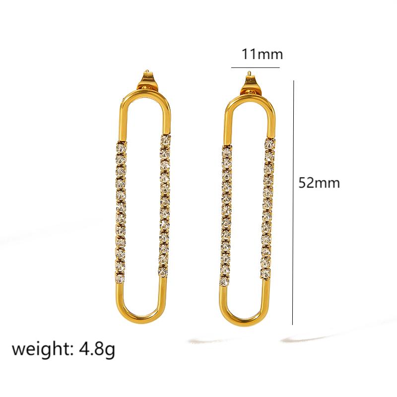 1 Paar luxuriöse Serie elegante Quaste 18 Karat vergoldet Zirkon Damen Ohrstecker Bild6