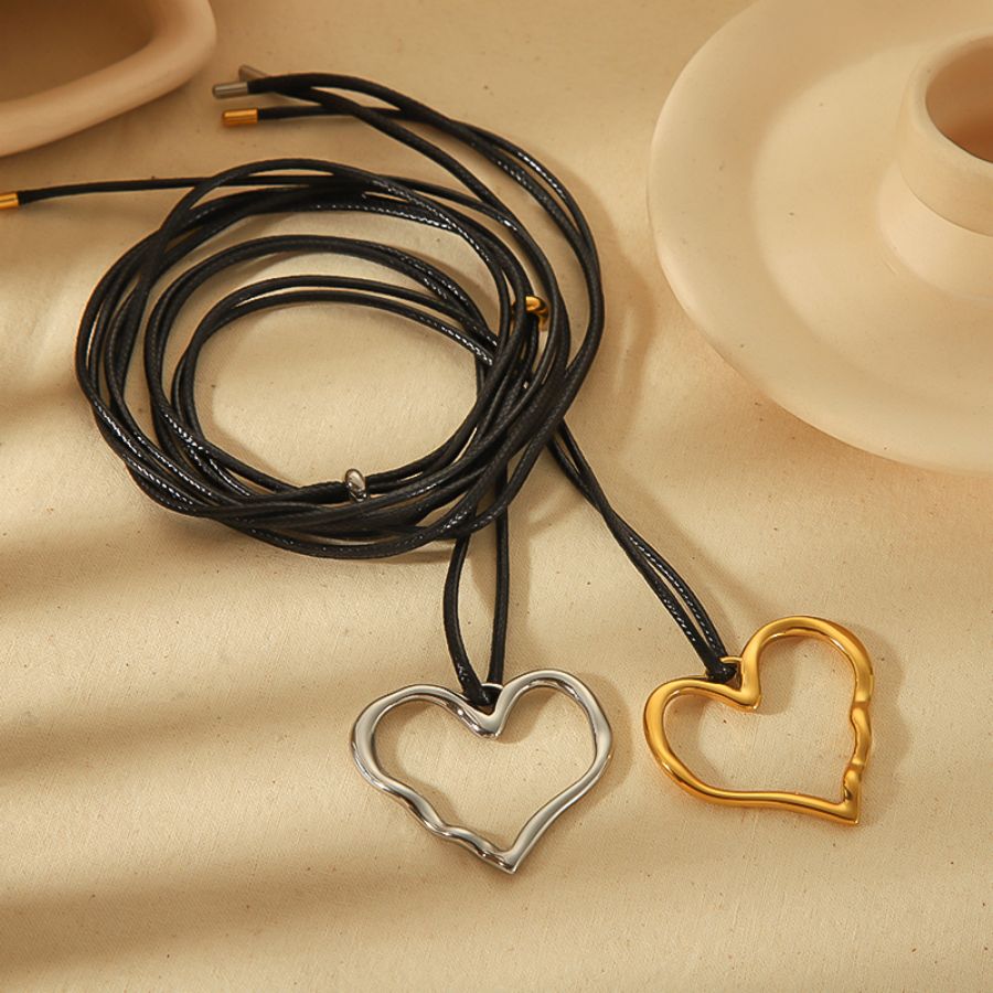1 Piece Simple Series Classic Heart Stainless Steel 18K Gold Plated Women Pendant necklaces Picture5