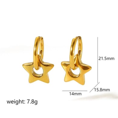 1 Pair Simple Flower 18K Gold Plated Stud Earrings h5 Picture9