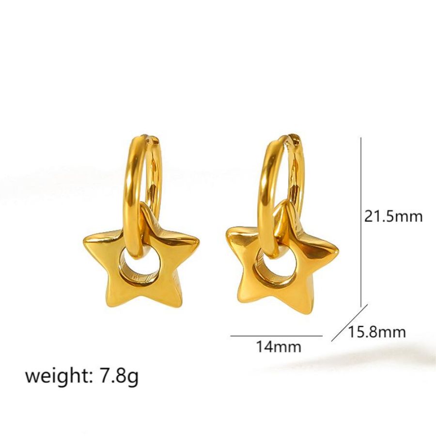 1 Pair Simple Flower 18K Gold Plated Stud Earrings Picture9