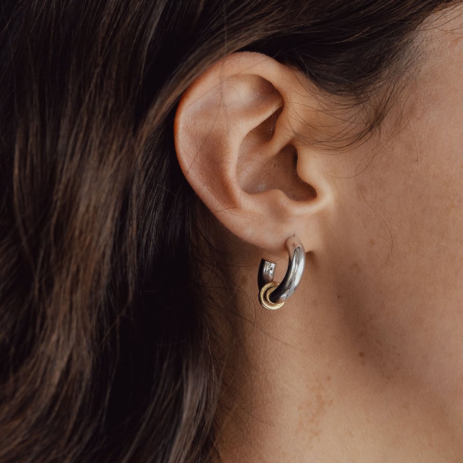 1 Pair Simple Series Simple Geometric Stainless Steel 18K Gold Plated Women Hoop Earrings Picture3