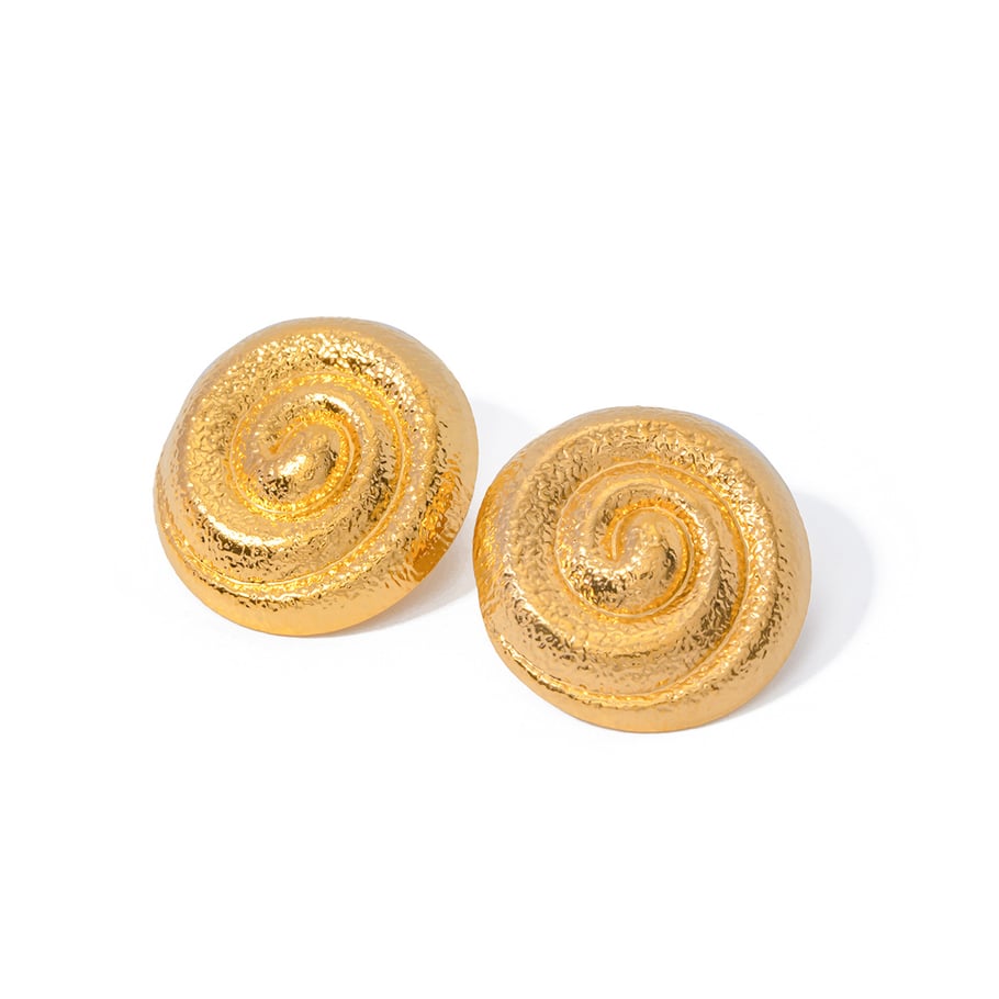 1 Pair Simple Series Simple Geometric Stainless Steel 18K Gold Plated Women Stud Earrings Picture8