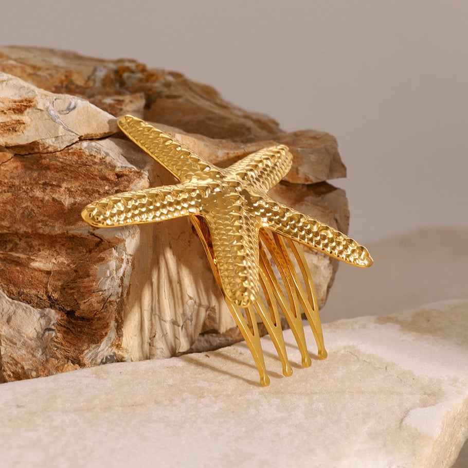 1 Pair Simple Series ins style Turtle Stainless Steel 18K Gold Plated Women Hair Clips Picture5