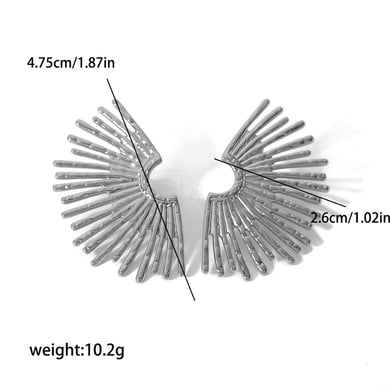 1 Pair Luxurious Series ins style Geometric 18K Gold Plated Zircon Stud Earrings h5 Picture5