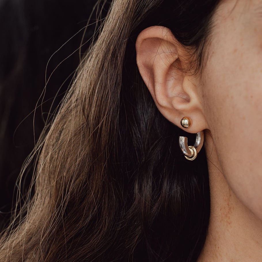 1 Pair Simple Series Simple Geometric Stainless Steel 18K Gold Plated Women Hoop Earrings Picture4