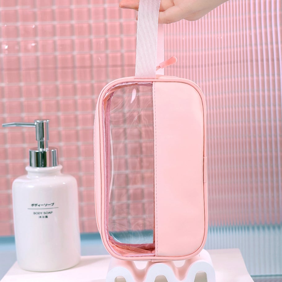 1 Piece Simple Style Solid Color PVC Women's Makeup Bag Picture4