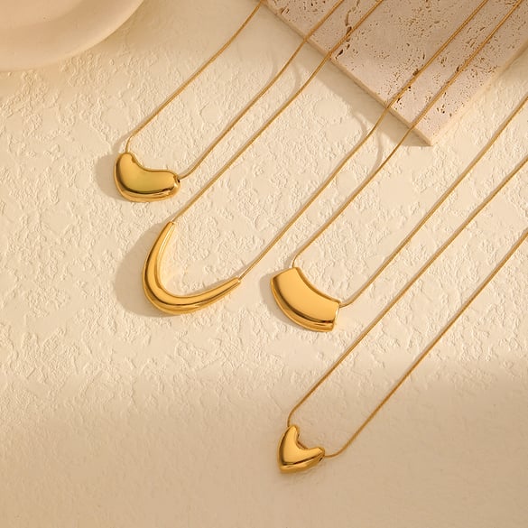 1 stuk Simple Series Daily geometrische 18K vergulde kettingkettingen