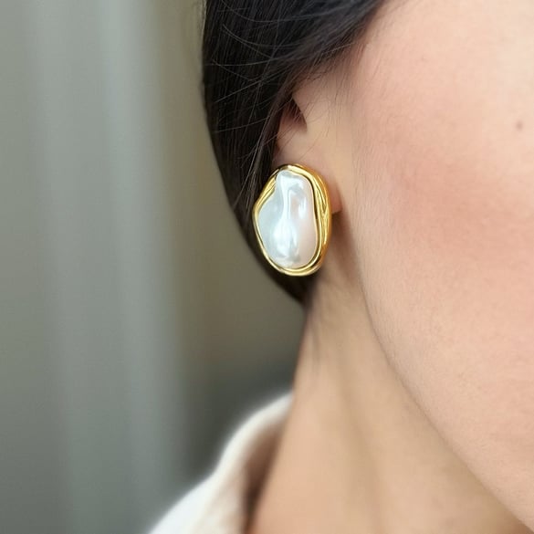 1 par de anillos ajustables para mujer, de acero inoxidable chapado en oro de 18 quilates, con diseño geométrico elegante y sencillo. 2