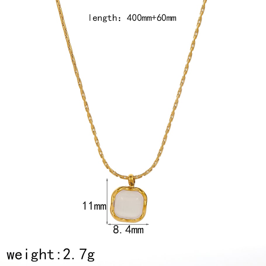 1 Stück Simple Series Einfache geometrische 18 Karat vergoldete Anhängerketten Bild6