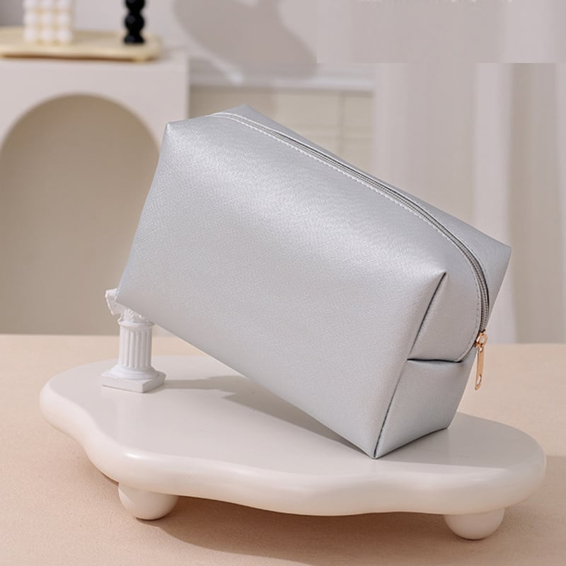 1 Piece Simple Fashionable Style Solid Color PU Women's Makeup Bag Picture6