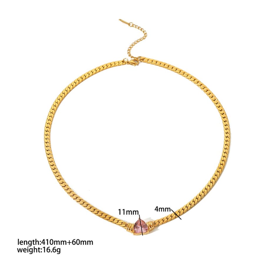 1 piece simple series daily geometric gold plated zircon chain bracelets h5Picture9