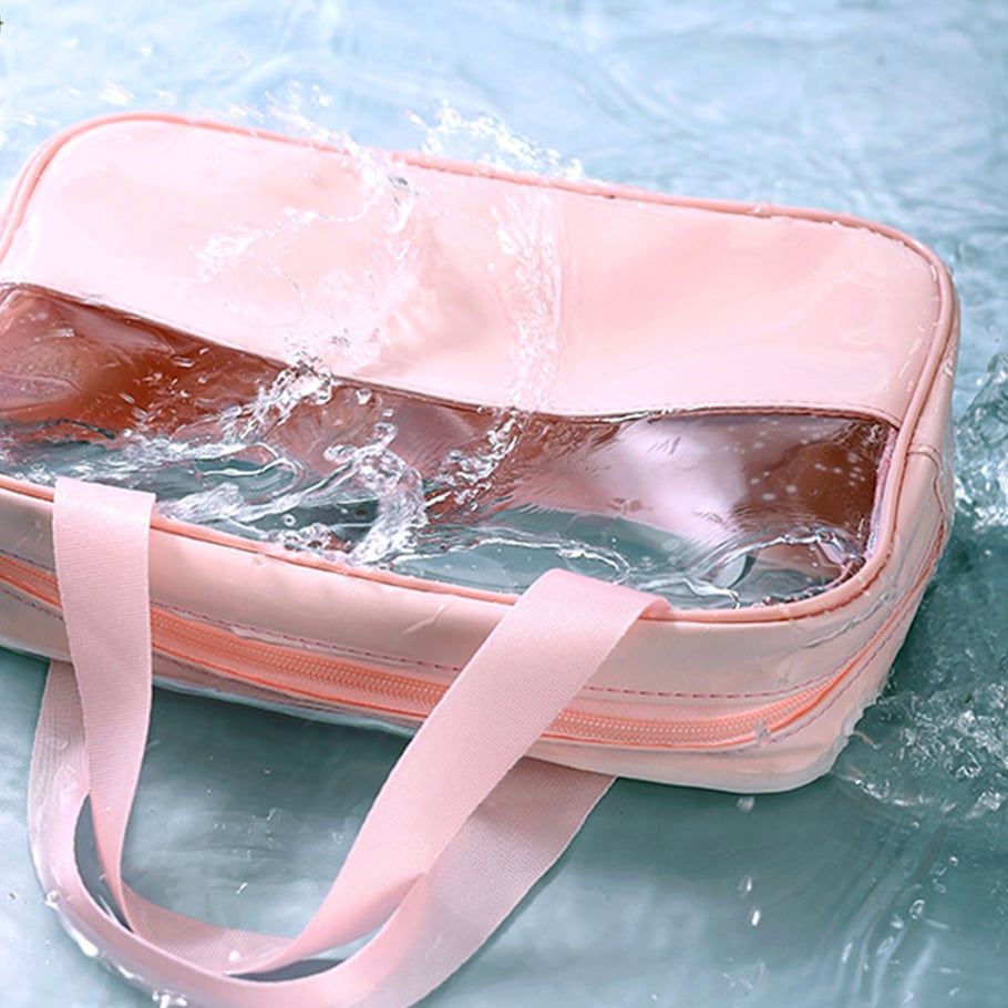 1 Piece Simple Style Solid Color PVC Women's Makeup Bag Picture5