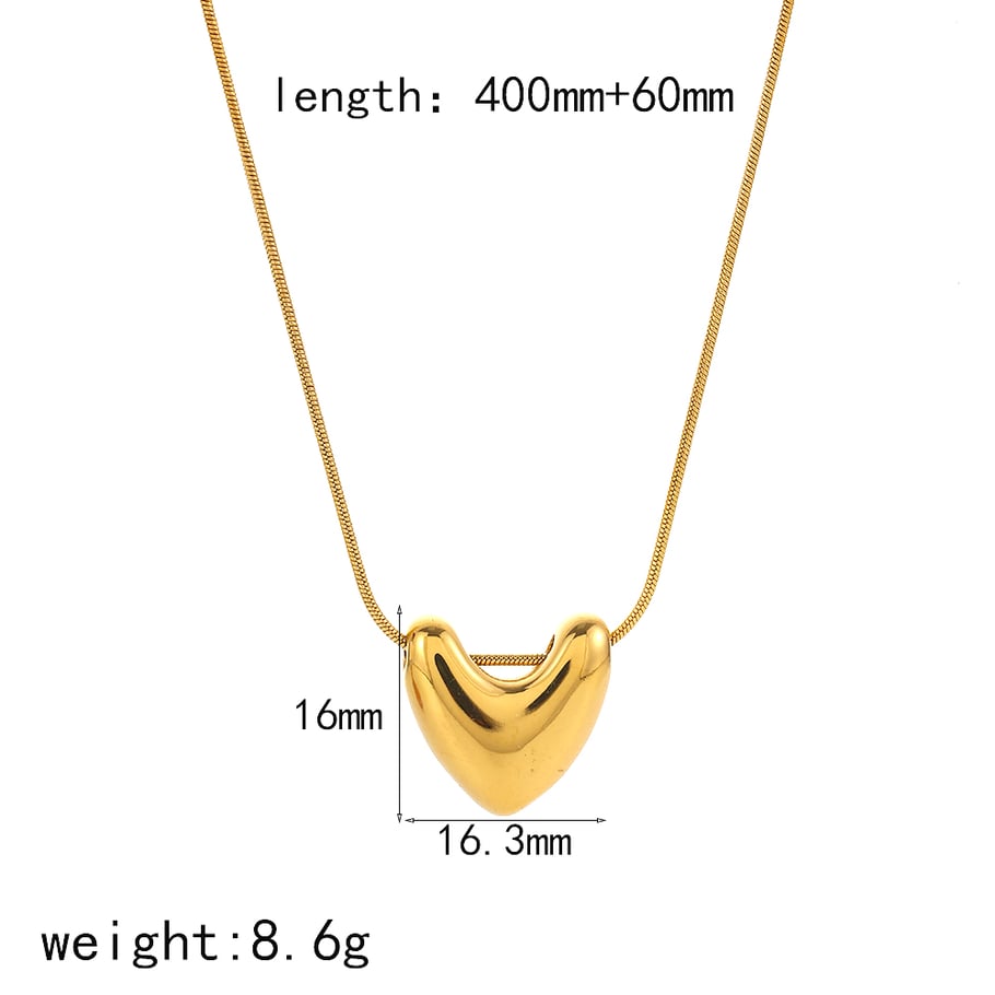 1 Piece Simple Series Daily Geometric 18K Gold Plated Chain Necklaces Picture8