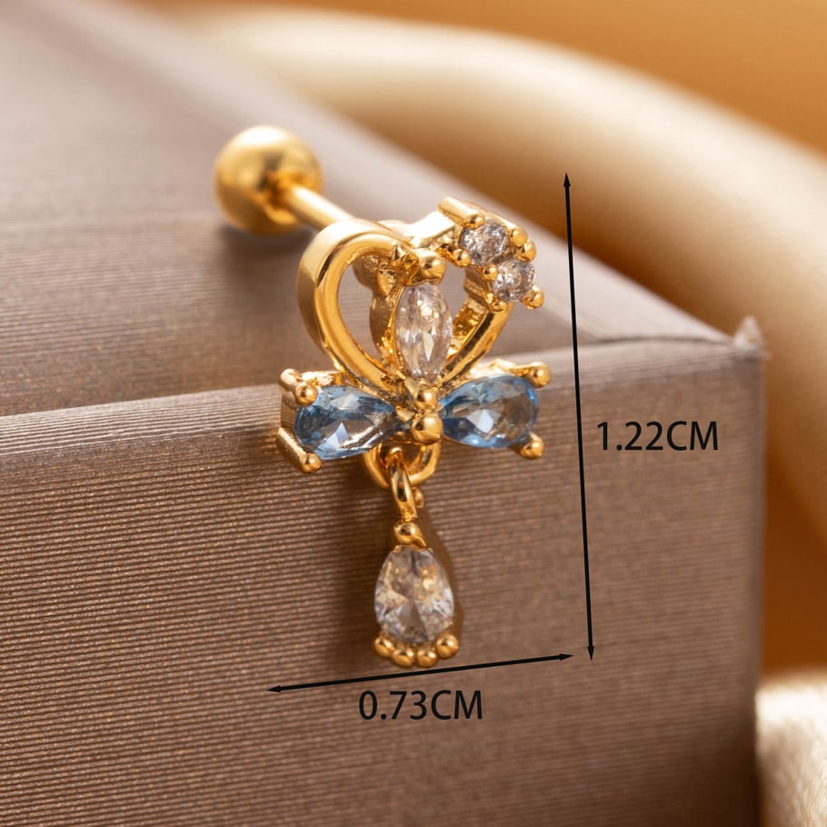 1 Pair Simple Series Classic Heart Titanium Steel No Plating Material Zircon Women Stud Earrings Picture4