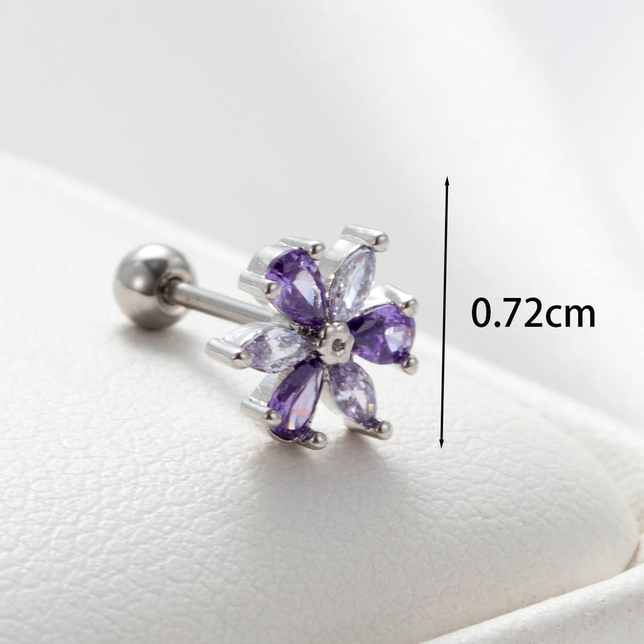 1 Pair Simple Series Classic Geometric Titanium Steel No Plating Material Zircon Women Stud Earrings Picture4