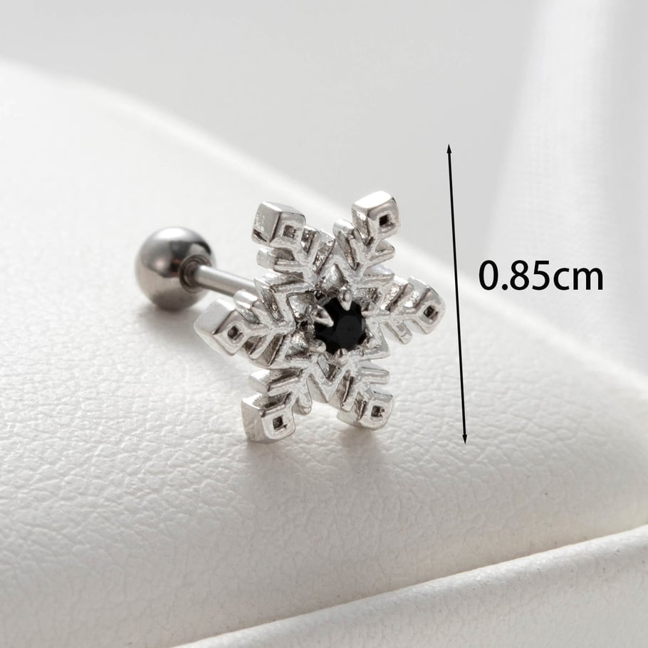 1 Stück Simple Series Klassische Herz Titan Stahl Kein Beschichtungsmaterial Zirkon Damen Ohrstecker h5Bild4