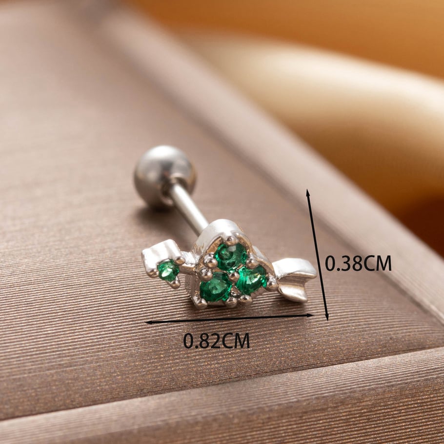 1 Pair Simple Series Classic Heart Titanium Steel No Plating Material Zircon Women Stud Earrings Picture6