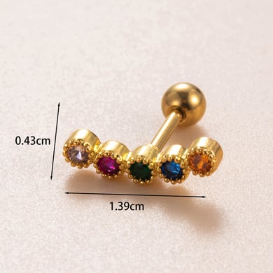 1 Paar Simple Series Simple Flower Kupfer Kein Beschichtungsmaterial Zirkon Damen Ohrstecker h5 Bild5